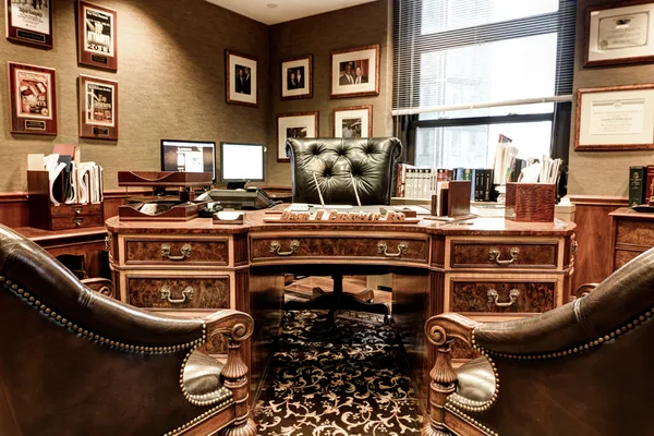 Conference credenza with water service arranged
