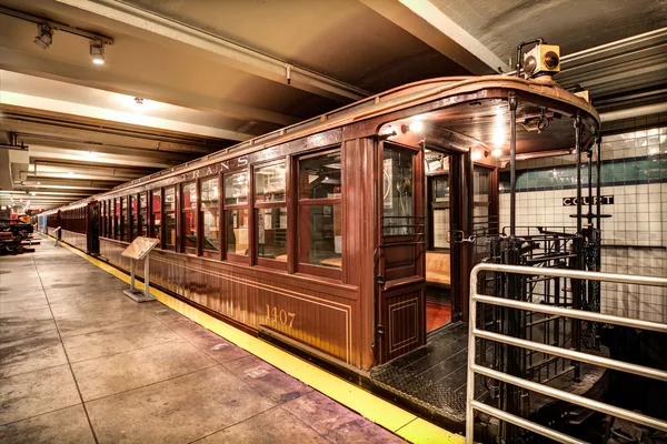Vintage token booth preserved in the transit exhibit